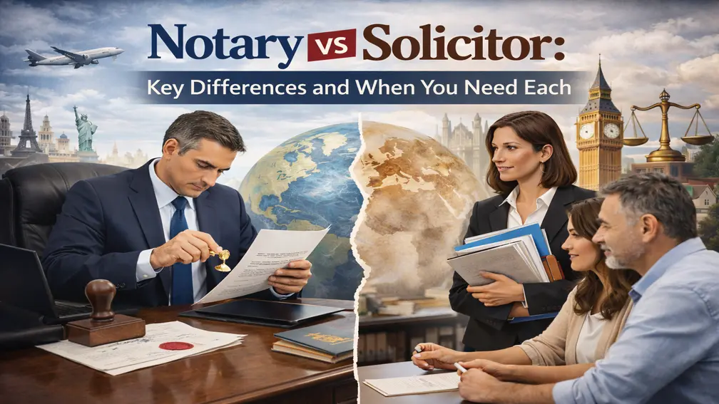 Notary vs Solicitor: Key Differences and When You Need Each