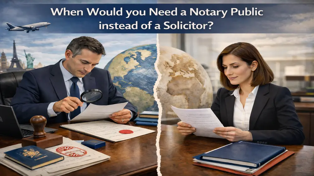When Would you Need a Notary Public instead of a Solicitor?