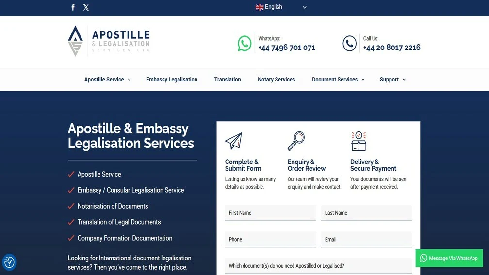 Apostille & Legalisation Services