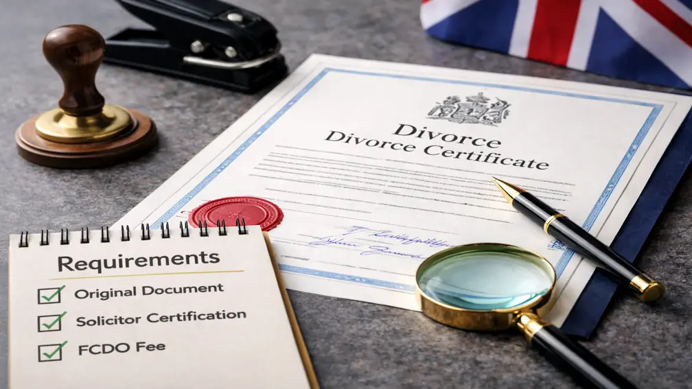 Requirements to Apostille a Divorce Certificate in the UK