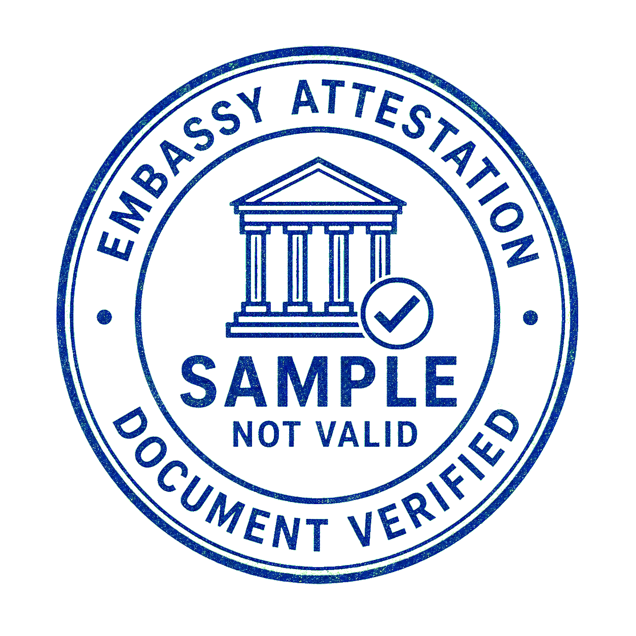 Embassy attestation stamp