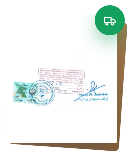 Original document returned with the Kuwait Embassy attestation stamp