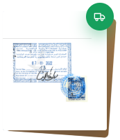 Original document returned with the Jordan Embassy attestation stamp
