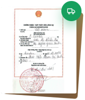 Original document returned with the Vietnam Embassy attestation stamp